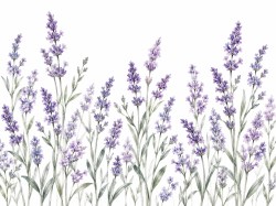Zelfklevend textiel raamfolie dromerige lavendel in aquarel1